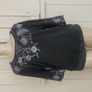 FREE PEOPLE EMBROIDERED SWEATER TOP